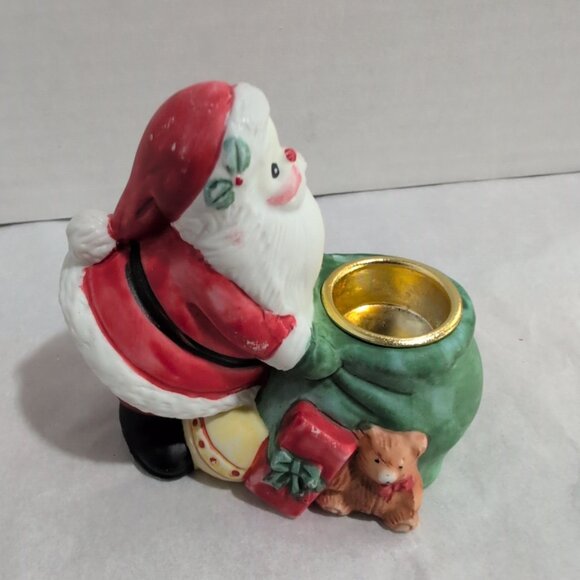Vintage Porcelain Santa Candle Holder Made In Thailand Small - Picture 5 of 7